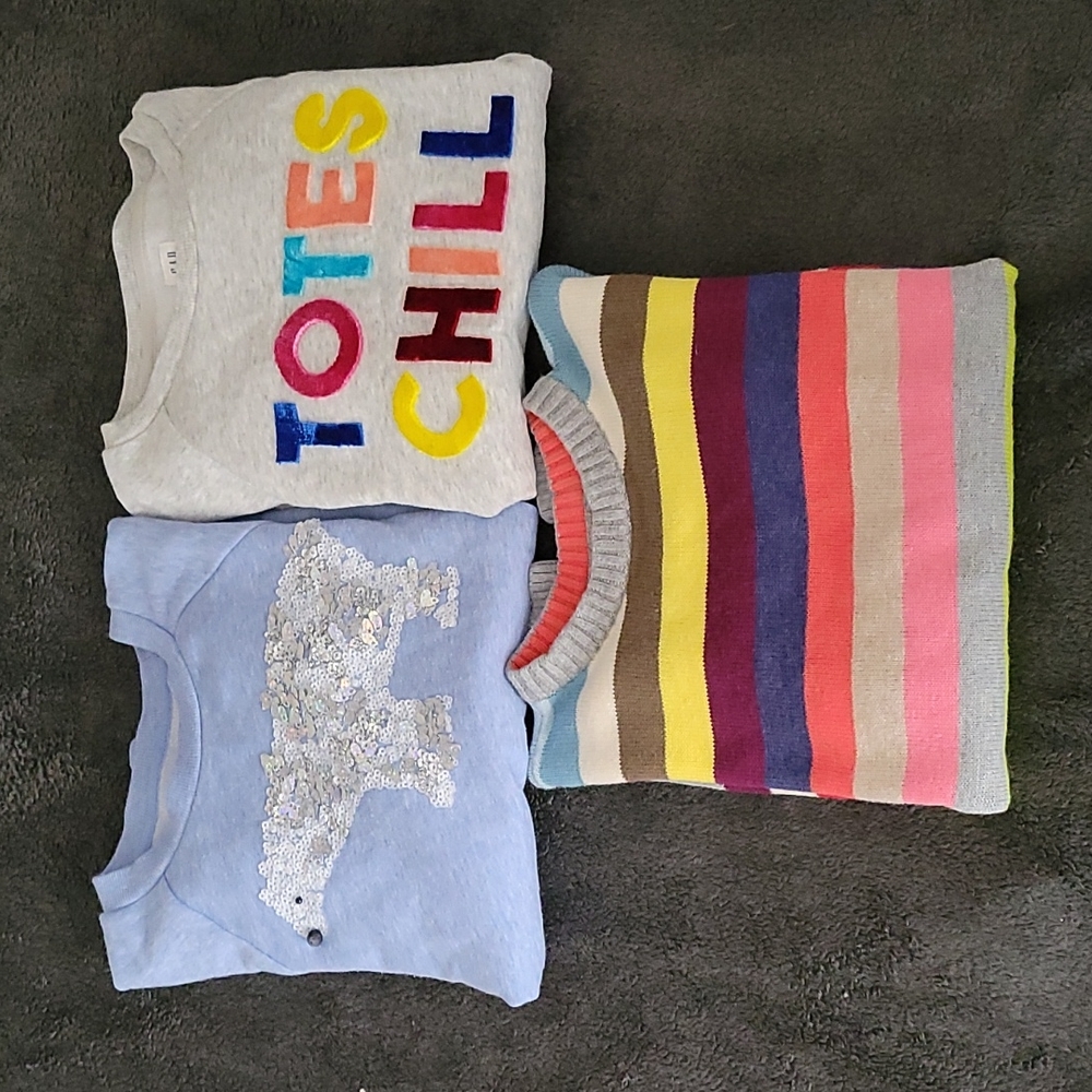 Lot of 4 Sweaters/Sweatshirts Size 8, 8-10Y